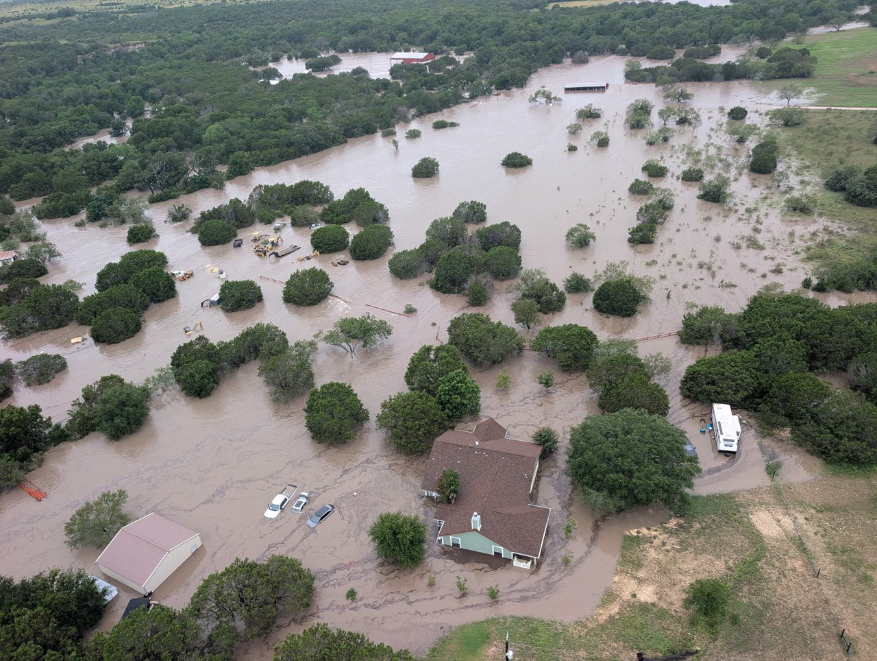 Flooding of the Guadalupe River near Kerrville, Texas in July 2025 — Category 3 flood conditions