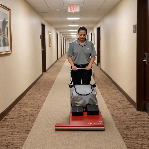 Wide area vacuum cleaning hotel corridor — Mastercraft USA WAV SV280B