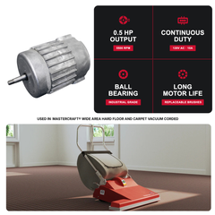 Mastercraft® Replacement Motor for Wide Area Hard Floor & Carpet Vacuum SV280 & SV240 — 0.5 HP Continuous Duty, 120V AC - MastercraftUSA