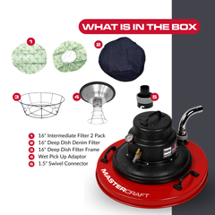 DA MAV16W Air-Powered Drum Adapter Vacuum — Side View
