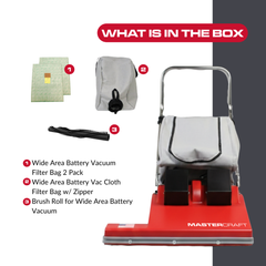 Battery-Operated Wide Area Vacuum for Hard Floors and Carpet | Mastercraft®