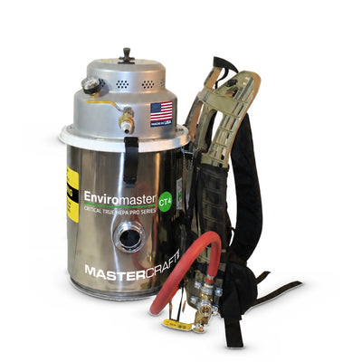 Stainless Steel Pneumatic HEPA Backpack Vacuum 4 Gallon | Mastercraft®