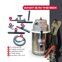 Stainless Steel Pneumatic HEPA Backpack Vacuum 4 Gallon | Mastercraft®
