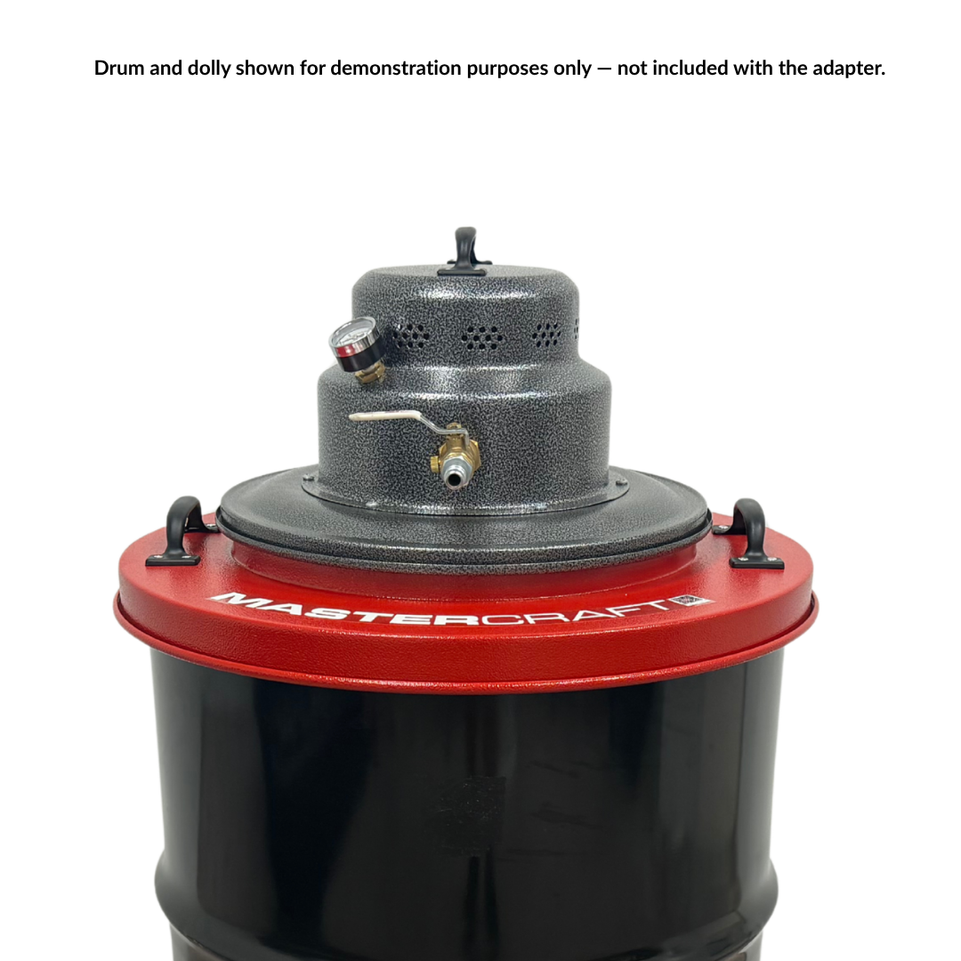 Mastercraft® DA MAV16W Air-Powered Wet/Dry 55-Gallon Drum Adapter Vacuum — Main View