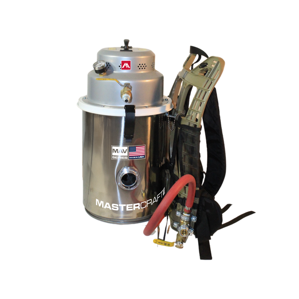 Stainless Steel Pneumatic HEPA Backpack Vacuum 4 Gallon | Mastercraft®