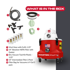 What is in the Box — Critical HEPA Dry Vacuum 5 Gallon | Enviromaster