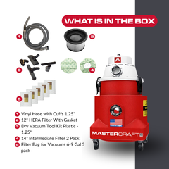 What is in the Box — Critical HEPA Dry Vacuum 7 Gallon | Enviromaster